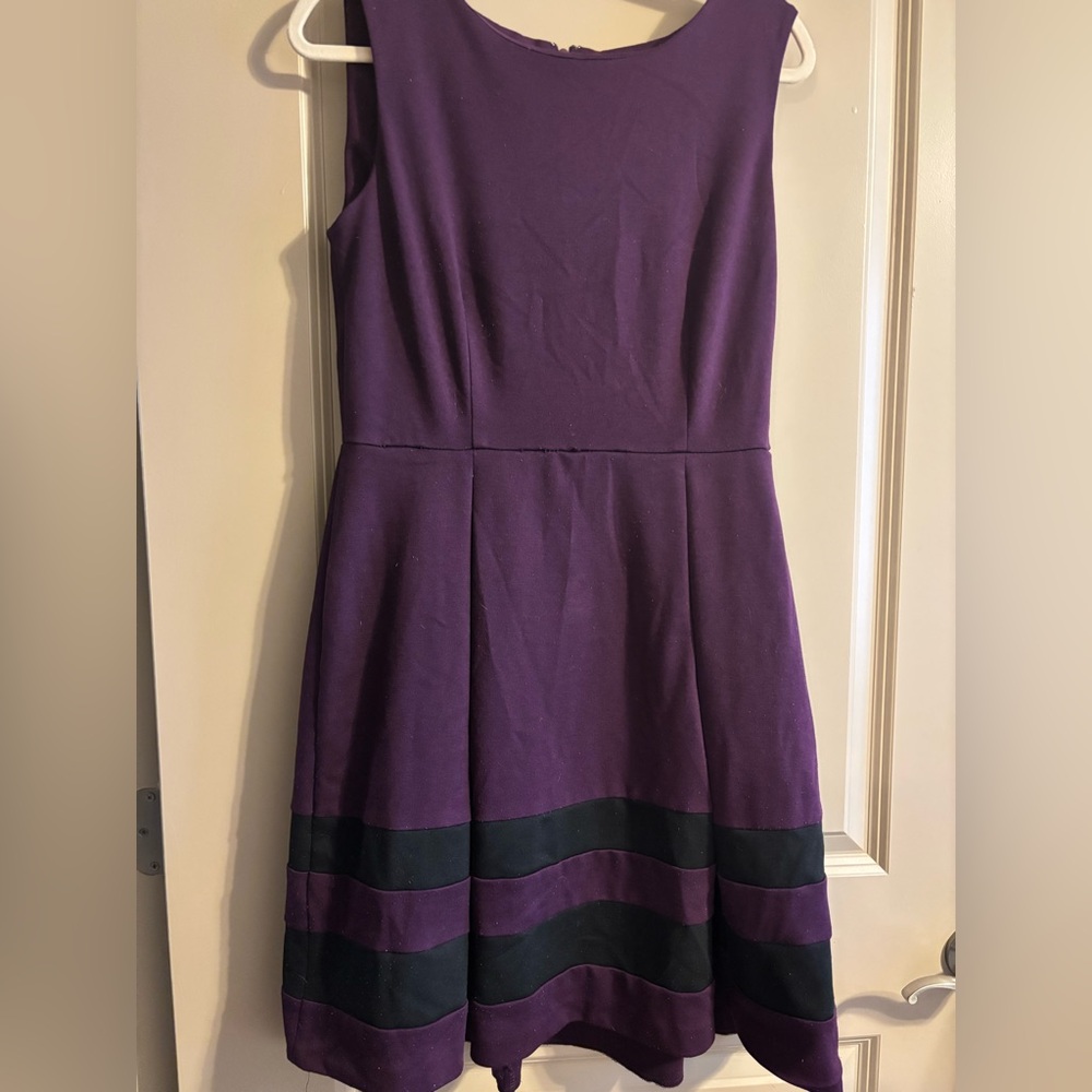 Calvin Klein Purple and Black Mini Dress